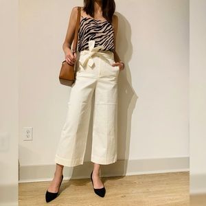 NWT Zara white wide-leg pants 👖